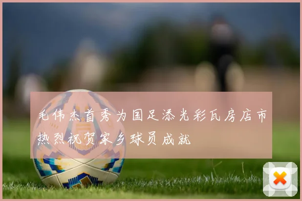 毛伟杰首秀为国足添光彩瓦房店市热烈祝贺家乡球员成就